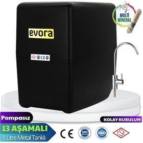 Resim 13 Aşamalı 8 L Çelik Tanklı Pompasız Multimineralli Su Arıtma Cihazı Premium Seri 