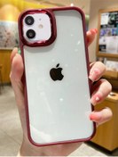 Resim Musal Iphone 11 Uyumlu Akrilik Kaplama Şeffaf Renkli Lens Koruma Çerçeveli Moda Luxury Kılıf 