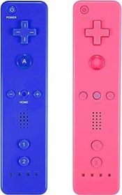 Resim AUFGLO Wii Controller 2 Pack Wii Remote with Silicone Case and Wrist Strap (pink+blue) 
