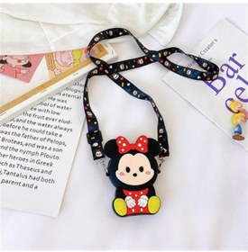 Resim Mickey Mouse Minnie Mouse Tasarım Silikon Omuz Askılı Çanta Çok Renkli 