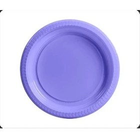 Resim Pasta Market Pasta Market Mor Plastik Tabak (25 Adet) 