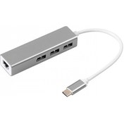 Resim EVEREST SL-UTY1010 Gigabit 1port Type-C Ethe net,3x USB Çoklayıc 