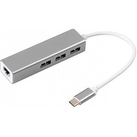 Resim EVEREST SL-UTY1010 Gigabit 1port Type-C Ethe net,3x USB Çoklayıc 