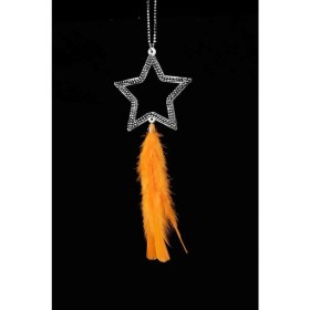 Resim Füme Yıldız Dikiz Süsü & Renkli Tüy 
