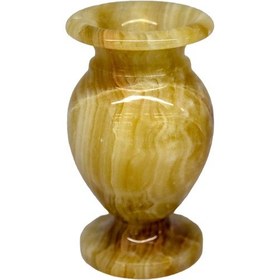 Resim Damarlı Akik 15cm Küp Model Vazo 