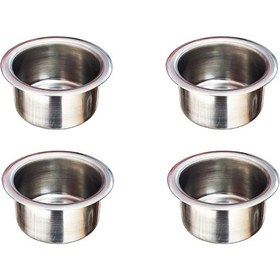 Resim 4'lü Gömme Bardaklık. 70mm. Paslanmaz Krom Bardak Tutucu. 