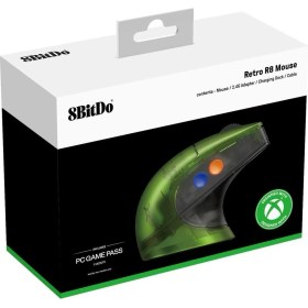 Resim 8bitdo Retro R8 Mouse Xbox Edition Şarj Istasyonlu Xbox Windows Pc Uyumlu 