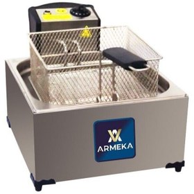 Resim Armeka 8 Litre Fritöz Elektrikli Kapaklı Sanayi Tipi Fritöz Makinesi Patates Kızartma Makinası 