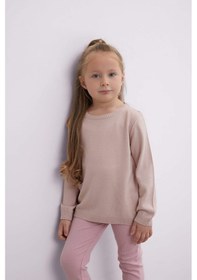 Resim Defacto Kız Bebek Açık Pembe Bisiklet Yaka Basic Düz Triko Kazak X8187A224AUPN262 Pembe 