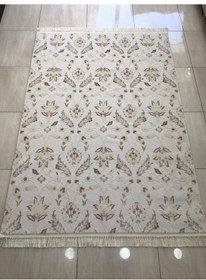 Resim Flora Halı Adonis 0761 B 160X230 Beyaz Turkuaz Vizon 4 M2 Halı ! 