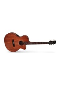 Resim Cort Sfx-mem Op Elektro Akustik Gitar - Open Pore Orta Seviye İnce Kasa Slim Body Tasarımı, Tamamı Maun All-mahogany Gövde, Cort Ce304t Eq Ve Doğal Mat Bitiş 