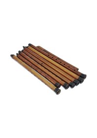 Resim Dut Ağacından Özel Yapım Flüt Kaval-özel Vernikli Cila 