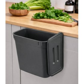 Resim Ovio Ev Yaşam 7 Lt Mutfak Tezgah Üstü ve Dolap Askılı Çöp Kovası Askılı Atık Kutusu 