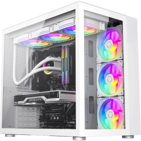 Resim SNT Energy SNT WARZONE II Midi Tower 7x120 Mm. Argb Uzaktan Kumanda Atx Beyaz Gaming Kasa 