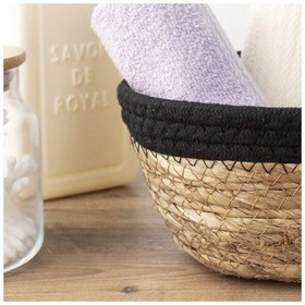 Resim Porsima 15292 Yuvarlak Hasır Sepet Düzenleyici Ekmeklik - Siyah 