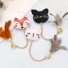 Resim Kedi eğlence çanı Kedi oyuncak evcil hayvan ipi diş kaşıyıcı çubuk Küçük kedi yüksek eğlence oyuncak Sevimli ses çan oyuncak evcil hayvan malzemeleri Yapay Tüy 