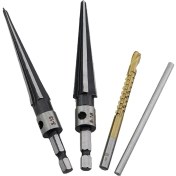 Resim Explosion1 1 Set Karbon Çelik Konik Raybi Dört Altı Heksagonal Shank Ahşap Işleme Konik Rayma Seti (Yurt Dışından) 