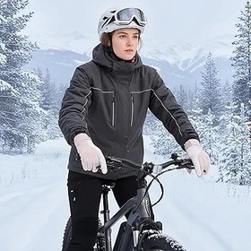 Resim Erkek Motosiklet Eldivenleri,Sıcak Tam Parmak Motosiklet Koruyucu Ekipman,Dokunmatik Ekran Uyumlu Eldivenleri - ATV Kar Aracı Güç Sporları Sürüş Yol Yarışı Bisiklet İçin 