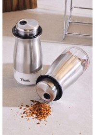 Resim Inox Paslanmaz Çelik Ve Cam Çok Amaçlı Ergonomik Baharatlık Ve Kavanoz Seti Seffaf Şeffaf 