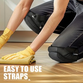 Resim WINHUNT Ayarlanabilir Dizlikleri Kayışlı - Dayanıklı Buz Sliky Fiber Kumaş, Erkekler ve Kadınlar için Rahat Uyum - Altyapı, Fayans İşleri, Bahçe İşleri, Otomobil ve DIY için İdeal - Siyah, İş için Dizlikleri, İnşaat için Dizlikleri, Ergonomik Tasarım, Esnek Koruma, Ev İyileştirme 