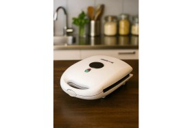 Resim Allians Pratik ve Şık Tasarımlı 1000W Beyaz Tost Makinesi 