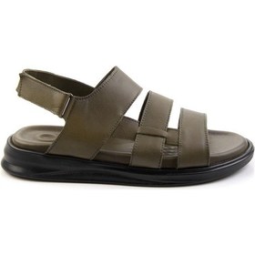Resim Bambi Haki Leather Erkek Sandalet E05433501043 Haki 