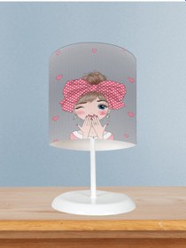 Resim Mekta Home Bebek Ve Çocuk Odası Fiyonklu Kız Desenli Abajur 