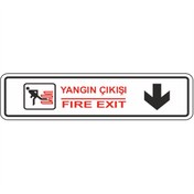Resim Extra Fix Uyarı Levhası Pvc Yangın Çıkışı Devam 