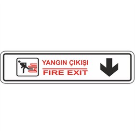 Resim Extra Fix Uyarı Levhası Pvc Yangın Çıkışı Devam 