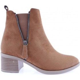 Resim Dgn 9009-2164-22k Kadin Fermuarli Topuklu Bot 9009-2164-R1783 Taba 