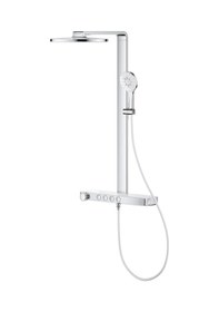 Resim Grohe Rainshower Aqua Pure Duvara Monte Termostatlı Duş Sistemi - 1009640000 Gümüş 