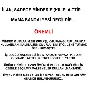 Resim Holmer Mama Sandalyesi Minderi & Kılıfı - Leke Tutmaz - Doğal - Max-t - Turuncu 