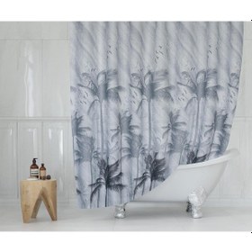 Resim Zethome Tropik Banyo Duş Perdesi 5104 Tek Kanat 1X240x200 Çok Renkli 