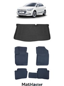 Resim MatMaster Hyundai i20 2019 Model 5D Premium Ekstra Havuzlu Paspas Ve Bagaj Havuzu Set 