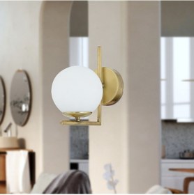 Resim Sara Eskitme Duvar Lambası Yatak Odası-Yatak Başı-Banyo İçin Mode Beyaz 