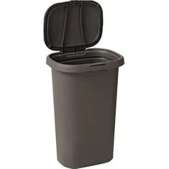 Resim AyrStore Kapaklı Yaylı Mutfak Banyo Çöp Kovası, 13 Galon Gri Plastik Çöp Kutusu, 49.2 Litre 