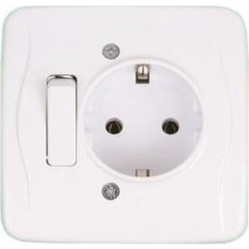 Resim Far Sıva Altı Anahtarlı Topraklı Priz N11.1051 