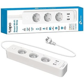 Resim Tp-lınk Tapo P300, 1.5m, 18 W Hızlı Şarj, Uzaktan Kontrol, Homekit Desteği, 3'lü Akıllı Wi-fi Priz 