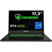 Resim Monster Abra A7 V15.2.1 i7-12700H 16 GB 1 TB SSD 6 GB RTX4050 17.3" W11H Dizüstü Bilgisayar 