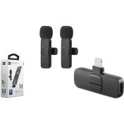 Resim Çeşitli Hadron HDX2784 Kablosuz Çift Yaka Mikrofonlu Lighting Hassas 20 Metre Erişilebilir 