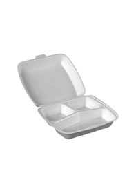 Resim Dağyüce 23/a Tek Kullanımlık Köpük 3 Bölmeli Kapaklı Kase Kutu - 20x24 Cm. - 20 Adetlik 10 Paket 