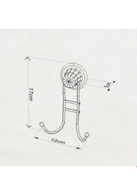 Resim Vakumlu Banyo Tuvalet Havlu Askısı 2 Kancalı Siyah Siyah 