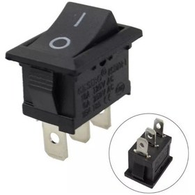 Resim Mr-121 Mini Siyah Işıksız Anahtar On-on 3 Uçlu Siyah 