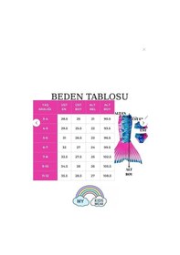 Resim My Kids Wear Kız Çocuk Renkli Deniz Kızı Mayo Kostümü 3'lü Set 1405-1 Mavi 