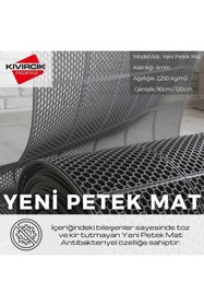 Resim Blue Home Banyo Duş Havuz- Yeni Petek Paspas Kaydırmaz Pvc Paspas / Gri En : 90cm. 
