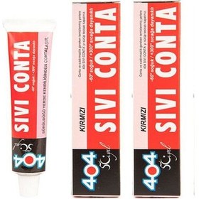 Resim Sıvı Conta Yapıştırıcı Yüksek Isıya Dayanıklı Süper Güçlü Yapıştırıcı 80 Gr Kırmızı 2 Adet 
