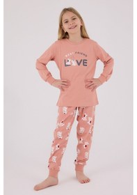 Resim Rolypoly Kız Çocuk Pembe Pijama Takımı Pembe 