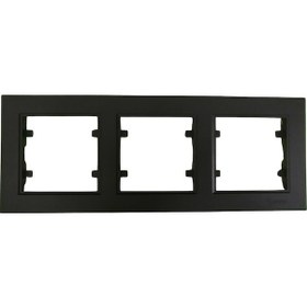 Resim Makel Karea Üçlü 3lü Çerçeve Siyah 