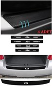 Resim Kia Picanto İçin Uyumlu Aksesuar Oto Bağaj Ve Kapı Eşiği Sticker Set Karbon FinDit