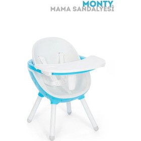 Resim Monty Mama Sandalyesi 3 Kademeli Tabla Kaymaz Tabanlı Geniş Oturma Alanlı 6ay-9yaş Minderli 